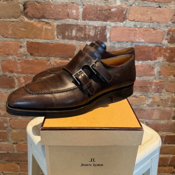 John Lobb The Millennial Double Monk Strap Shoes – Burnt Almond Calf - Picture 1 of 6